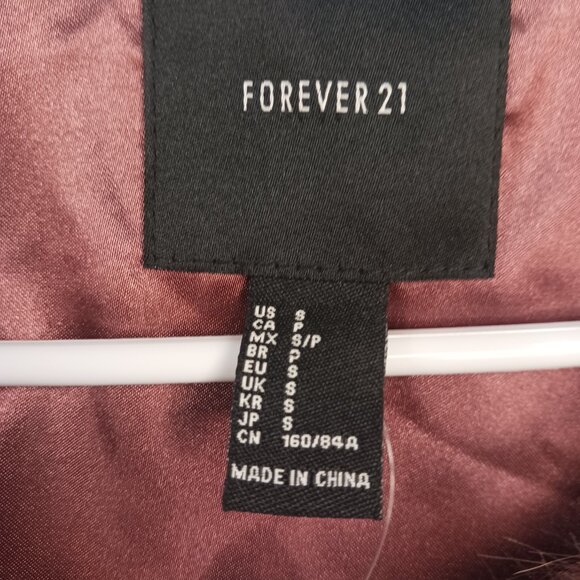 Forever 21 Mauve Faux Fur Vest Size S - Picture 4 of 5